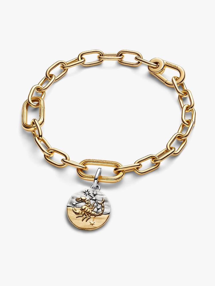 Charm Medallion Scorpione Argento Sterling 925, Esclusiva lega metallica rifinita in Oro