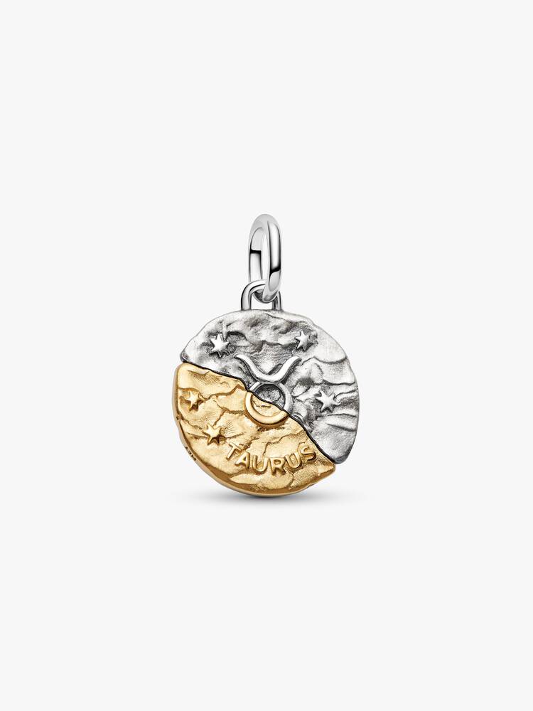 Charm Medallion Toro Argento Sterling 925, Esclusiva lega metallica rifinita in Oro