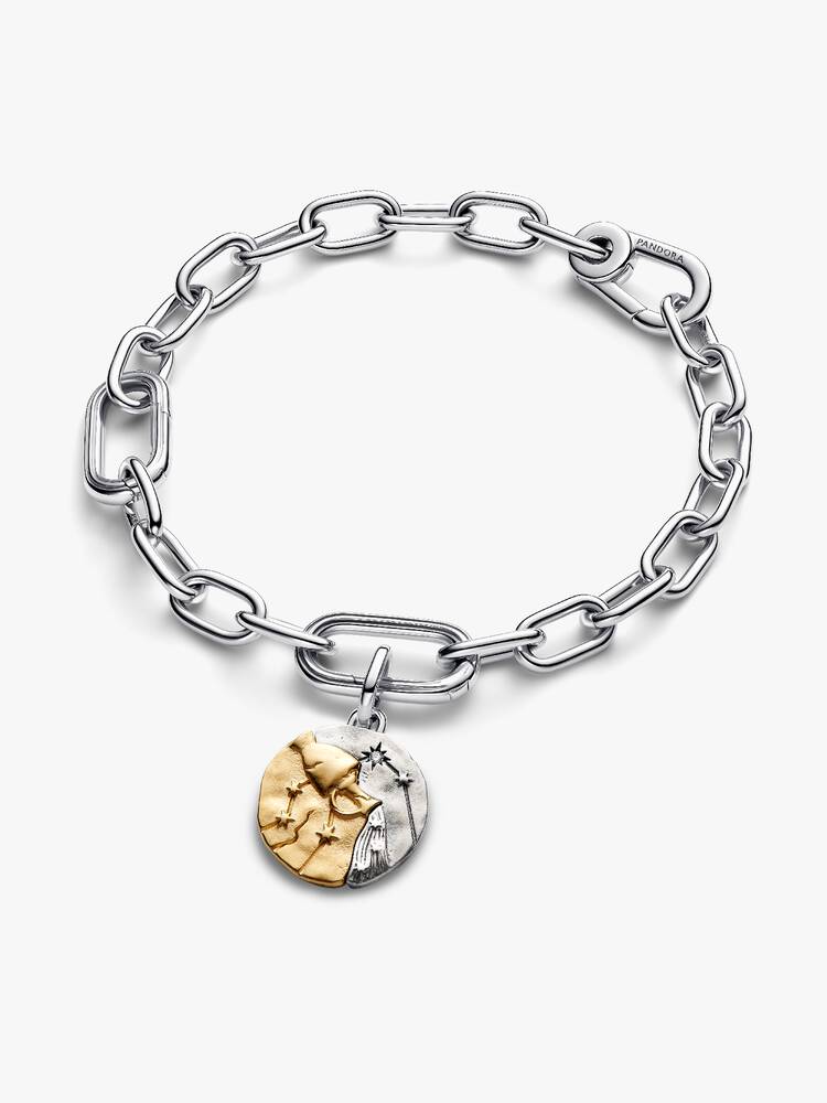 Charm Medallion Acquario Argento Sterling 925, Esclusiva lega metallica rifinita in Oro