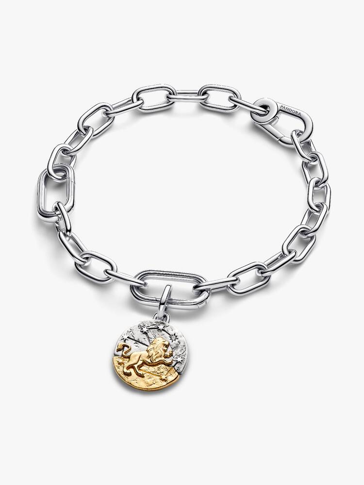 Charm Medallion Leone Argento Sterling 925, Esclusiva lega metallica rifinita in Oro