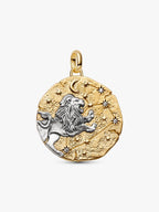 Charm Medallion XL Leone "Luceat Lux Tua" Argento Sterling 925, Esclusiva lega metallica rifinita in Oro