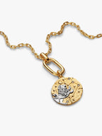 Charm Medallion XL Leone "Luceat Lux Tua" Argento Sterling 925, Esclusiva lega metallica rifinita in Oro