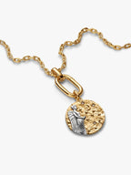 Charm Medallion XL Vergine "Animus Invictus" Argento Sterling 925, Esclusiva lega metallica rifinita in Oro