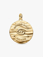Charm Medallion XL Cancro "Intuitio Animi" Argento Sterling 925, Esclusiva lega metallica rifinita in Oro