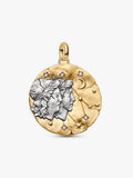 Charm Medallion XL Gemelli "Sapere Aude" Argento Sterling 925, Esclusiva lega metallica rifinita in Oro
