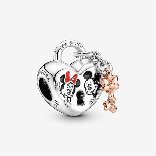 Disney, Charm Lucchetto d'Amore Mickey Mouse & Minnie