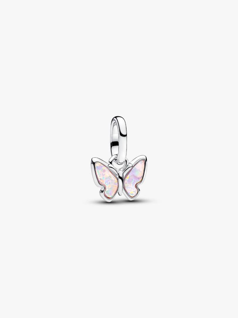 Charm Mini Pendente Farfalla Rosa Pandora ME Argento Sterling 925