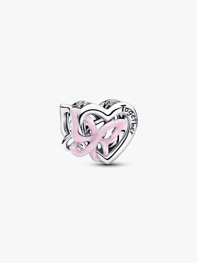 Charm Openwork Cuore e Farfalla Argento Sterling 925