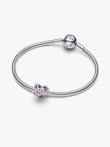 Charm Openwork Cuore e Farfalla Argento Sterling 925