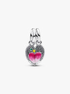 Charm Pendente Uccellini Innamorati Divisibile Argento Sterling 925