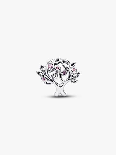Charm Openwork Albero della Famiglia Argento Sterling 925