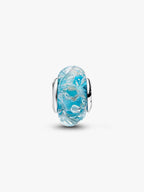 Charm Vetro di Murano Acqua Cristallina Argento Sterling 925