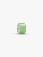 Mini Charm Vetro di Murano Verde Argento Sterling 925