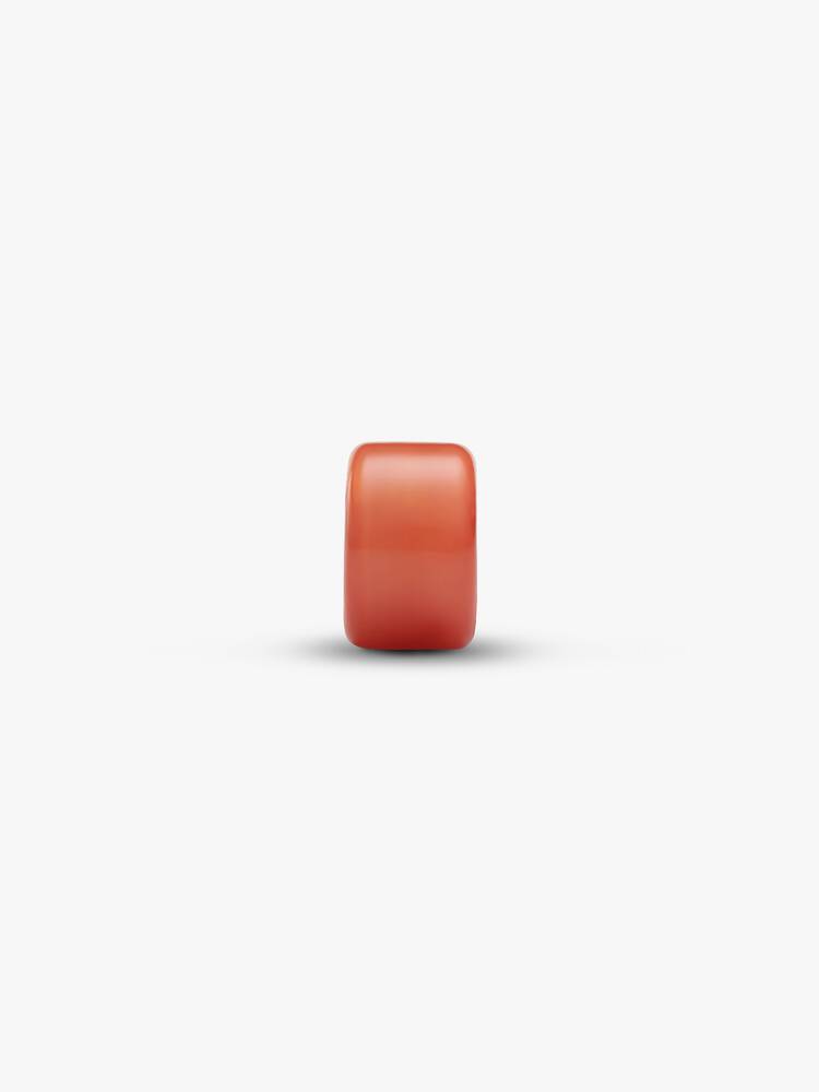 Mini Charm Vetro di Murano Arancione Argento Sterling 925