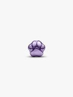 Mini Charm Zampa effetto metallico viola Argento Sterling 925
