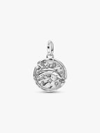 Charm Medallion Delfino "Audaces Fortuna Iuvat" Argento Sterling 925