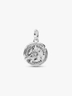 Charm Medallion Delfino "Audaces Fortuna Iuvat" Argento Sterling 925