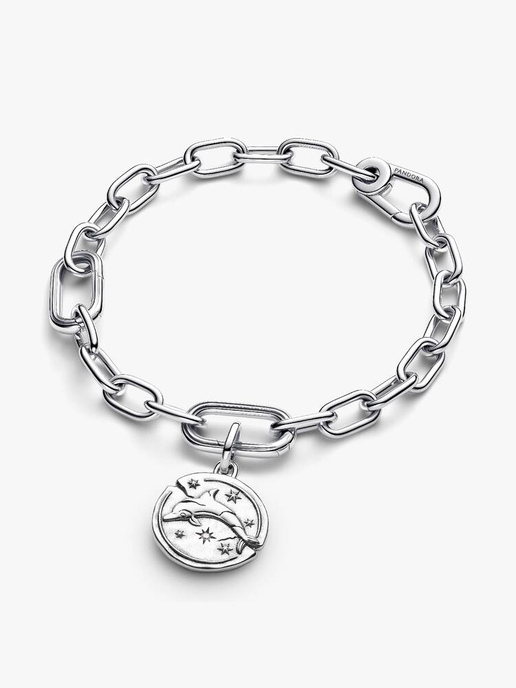 Charm Medallion Delfino "Audaces Fortuna Iuvat" Argento Sterling 925