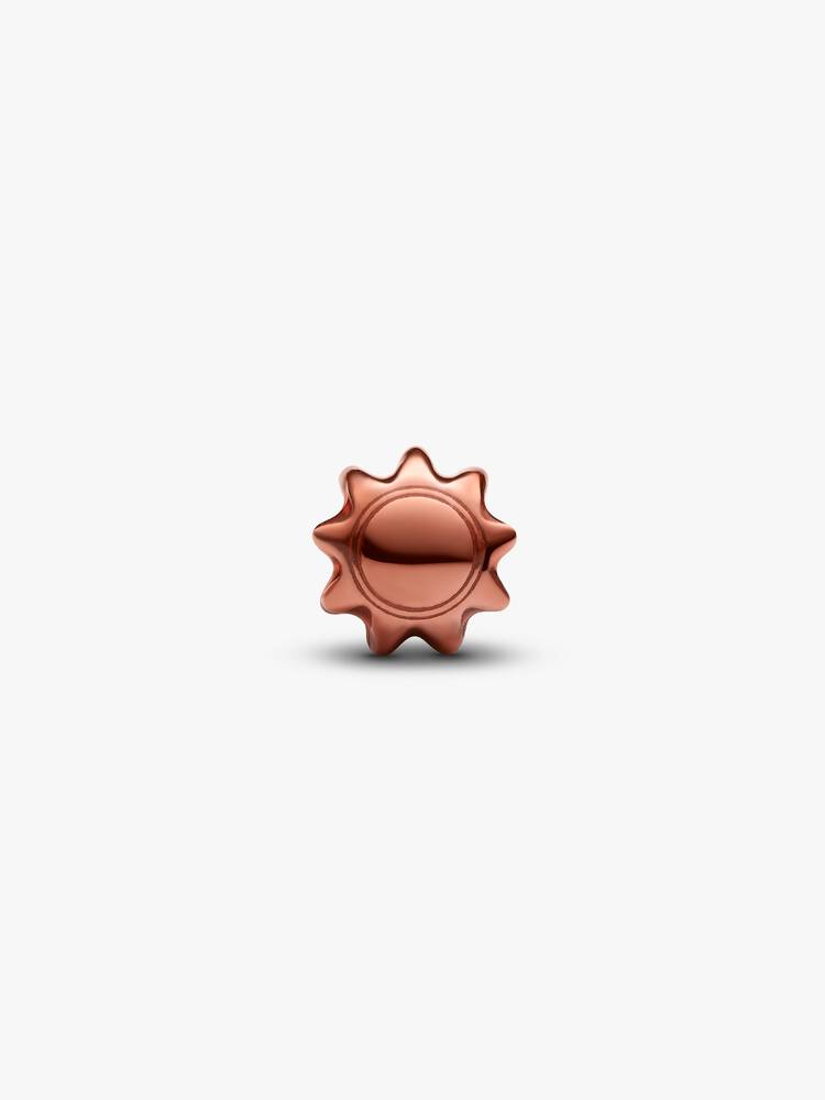 Mini Charm Sole effetto metallico arancione Argento Sterling 925