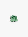 Mini Charm Elefante effetto metallico verde Argento Sterling 925