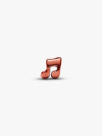 Mini Charm Nota Musicale effetto metallico arancione Argento Sterling 925