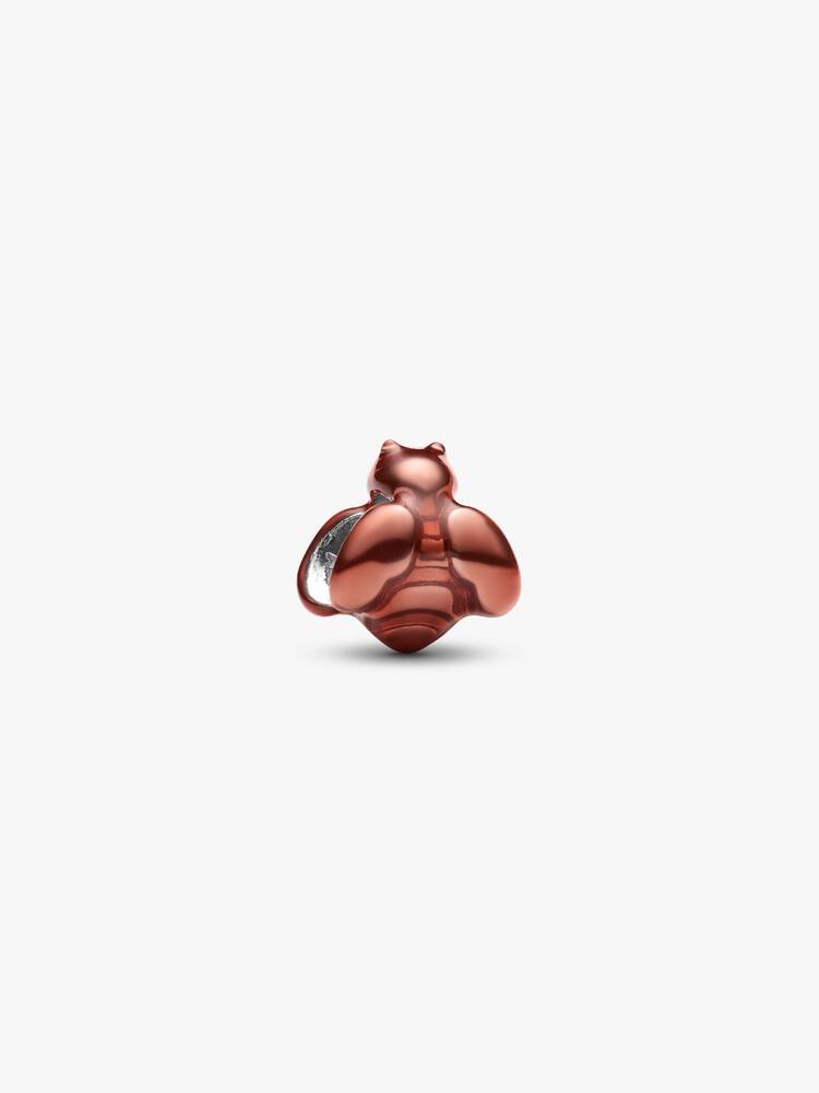 Mini Charm Ape effetto metallico arancione Argento Sterling 925