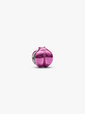 Mini Charm Coccinella effetto metallico rosa Argento Sterling 925