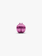 Mini Charm Coccinella effetto metallico rosa Argento Sterling 925