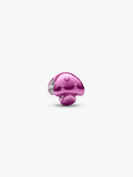 Mini Charm Fungo effetto metallico rosa Argento Sterling 925
