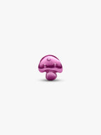 Mini Charm Fungo effetto metallico rosa Argento Sterling 925