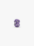 Mini Charm Infinito effetto metallico viola Argento Sterling 925