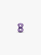 Mini Charm Infinito effetto metallico viola Argento Sterling 925