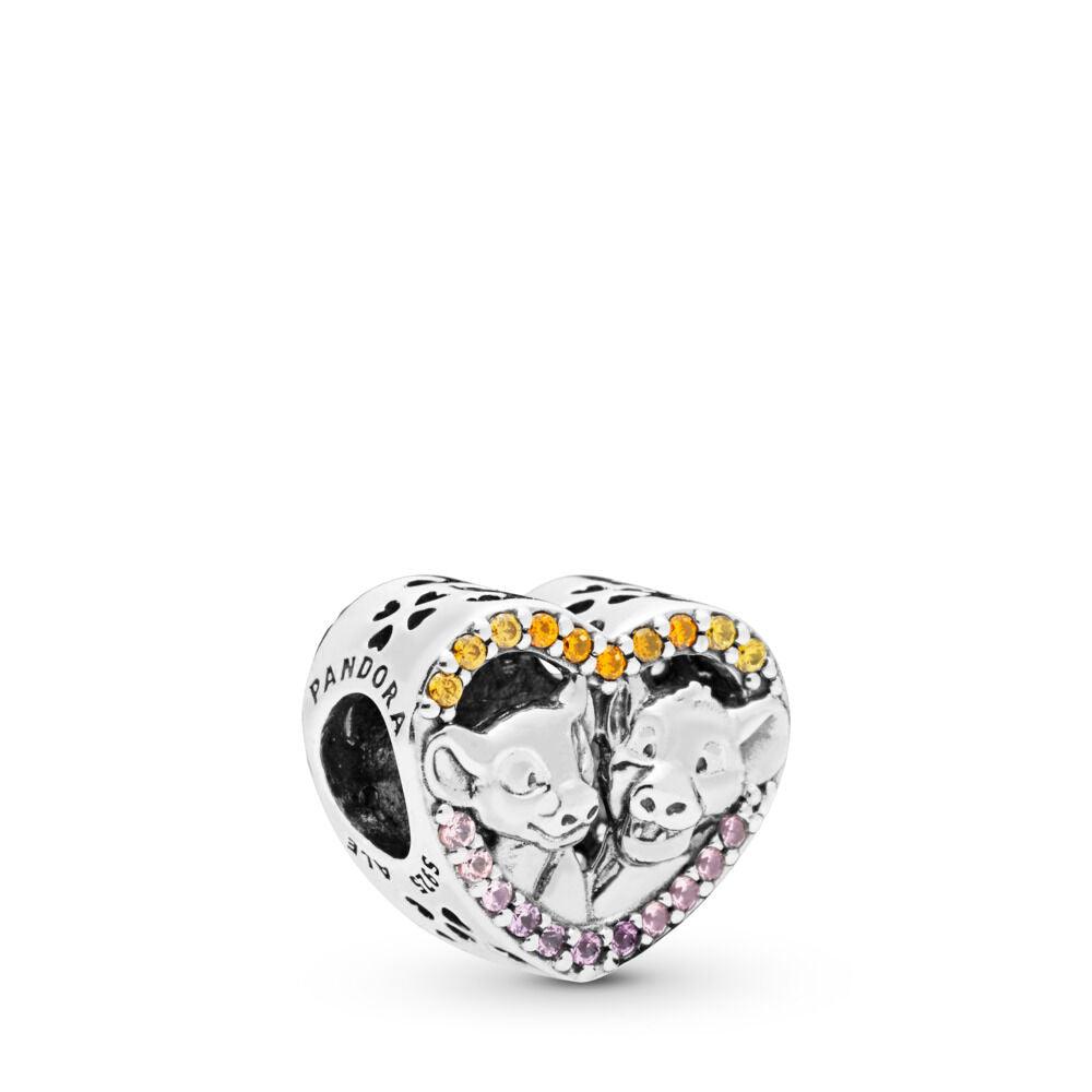 Charm Pandora Disney Cuore Scintillante di Simba e Nala