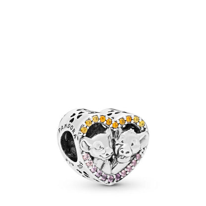 Charm Pandora Disney Cuore Scintillante di Simba e Nala