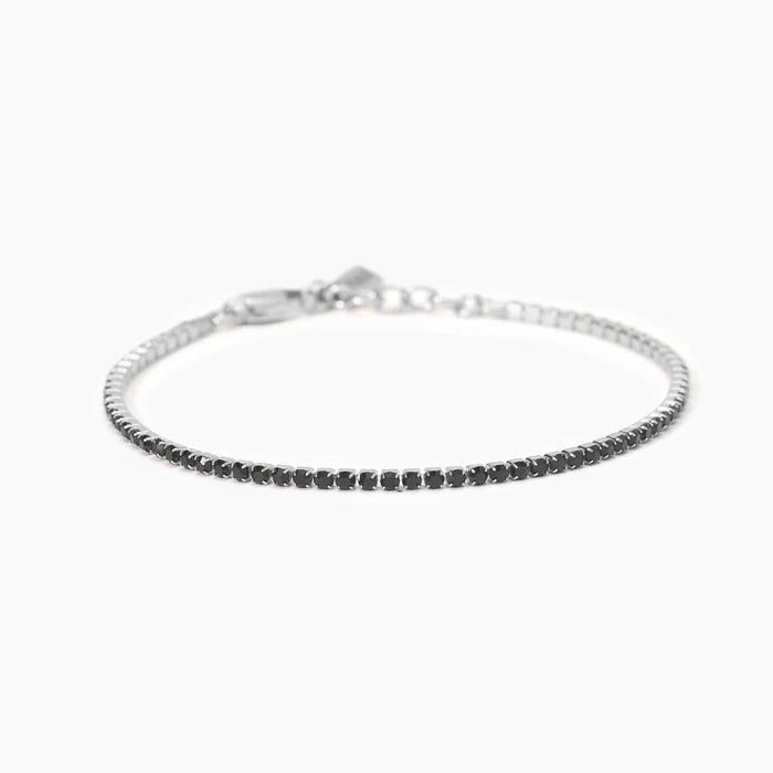 STYLE COLLECTION | STYLE 12  Bracciale tennis con cristalli neri