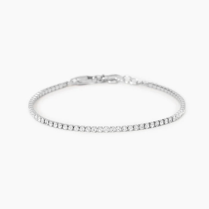 STYLE COLLECTION | STYLE 12  Bracciale tennis con cristalli bianchi