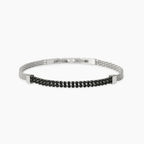 STYLE COLLECTION | STYLE 15  Bracciale uomo in acciaio con catena panther e cristalli neri