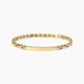 STYLE COLLECTION | STYLE 21  Bracciale uomo in acciaio dorato con piastra centrale