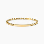 STYLE COLLECTION | STYLE 21  Bracciale uomo in acciaio dorato con piastra centrale
