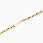 STYLE COLLECTION | STYLE 21  Bracciale uomo in acciaio dorato con piastra centrale