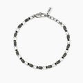 STYLE COLLECTION | STYLE 61  Bracciale uomo in acciaio con elementi lucidi e neri