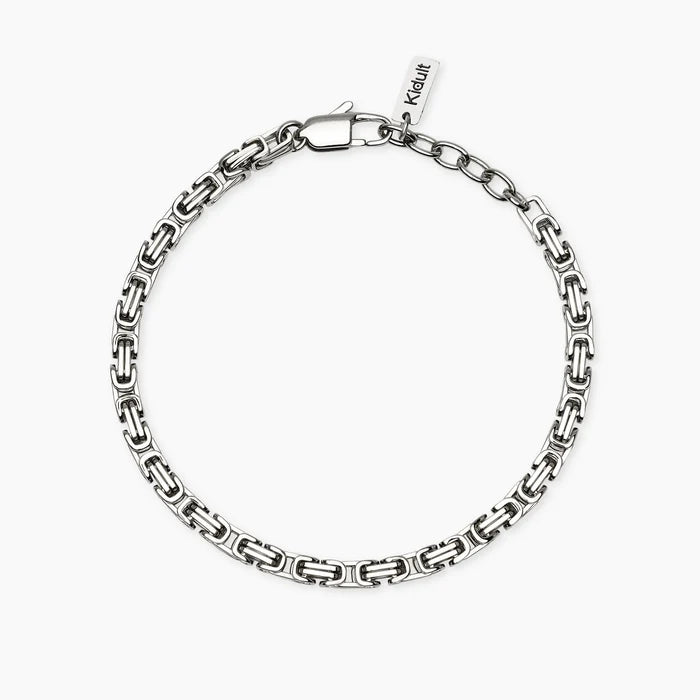 STYLE COLLECTION | STYLE 58  Bracciale uomo in acciaio con catena bizantina