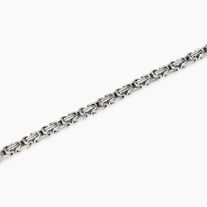 STYLE COLLECTION | STYLE 58  Bracciale uomo in acciaio con catena bizantina