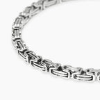 STYLE COLLECTION | STYLE 58  Bracciale uomo in acciaio con catena bizantina