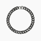 STYLE COLLECTION | STYLE 43  Bracciale uomo con catena groumette in acciaio e PVD nero