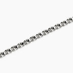 STYLE COLLECTION | STYLE 66  Bracciale uomo in acciaio con elementi imperniati e cristalli neri