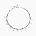 STYLE COLLECTION | STYLE 101  Bracciale in acciaio con catena fancy e glass