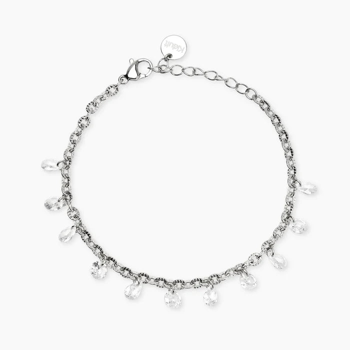 STYLE COLLECTION | STYLE 101  Bracciale in acciaio con catena fancy e glass