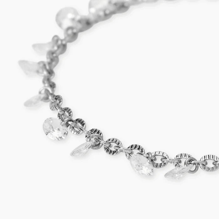 STYLE COLLECTION | STYLE 101  Bracciale in acciaio con catena fancy e glass