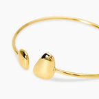 STYLE COLLECTION | STYLE 77  Bracciale bangle aperto in acciaio dorato